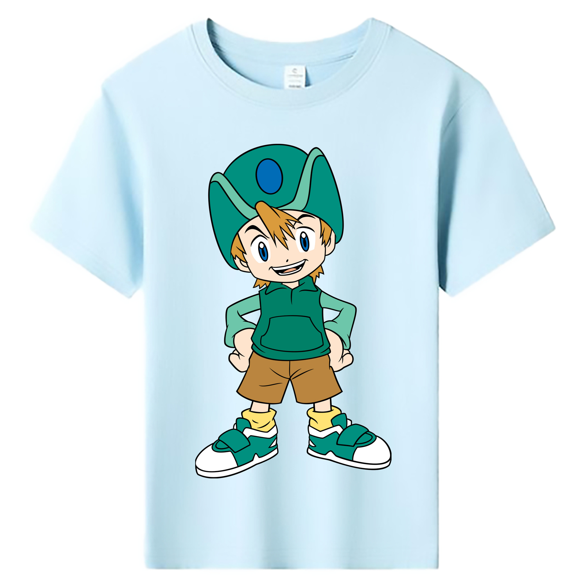 （画像用） Digimon デジタルモンスター/デジモン 綿100％キッズTシャツ（フロントプリント）